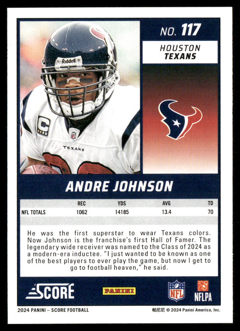 Andre Johnson 2024 Score #117 Houston Texans