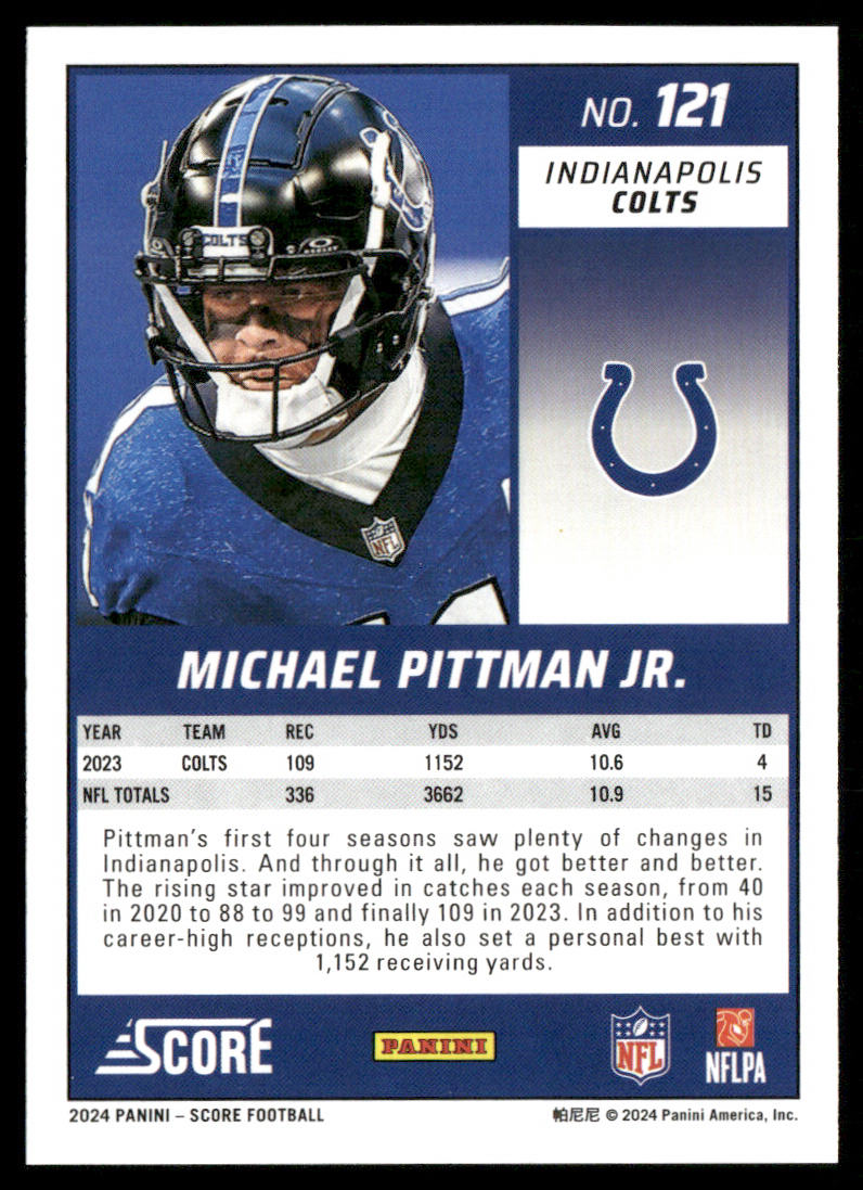 Michael Pittman Jr. 2024 Score #121 Indianapolis Colts
