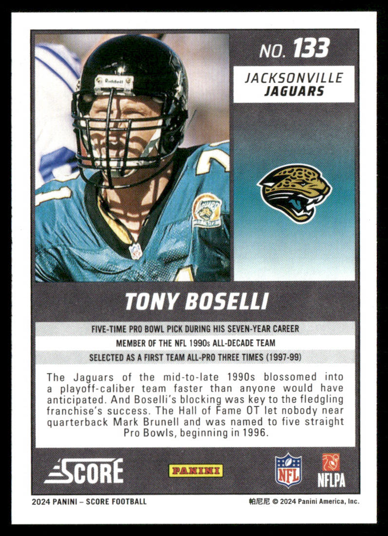 Tony Boselli 2024 Score #133 Jacksonville Jaguars