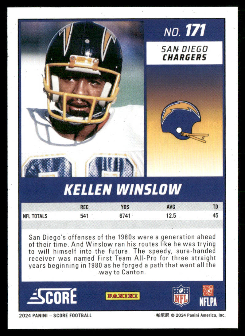 Kellen Winslow 2024 Score #171 San Diego Chargers