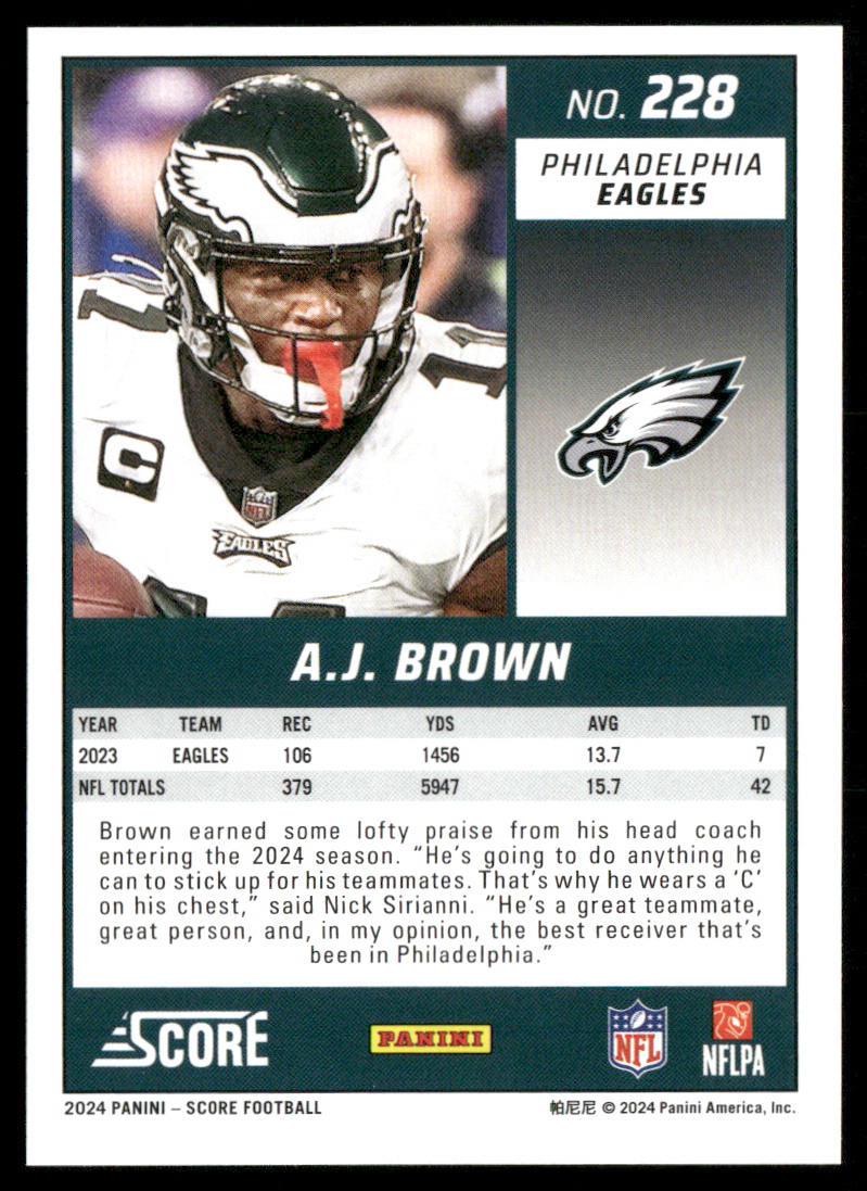 A.J. Brown 2024 Score #228 Philadelphia Eagles