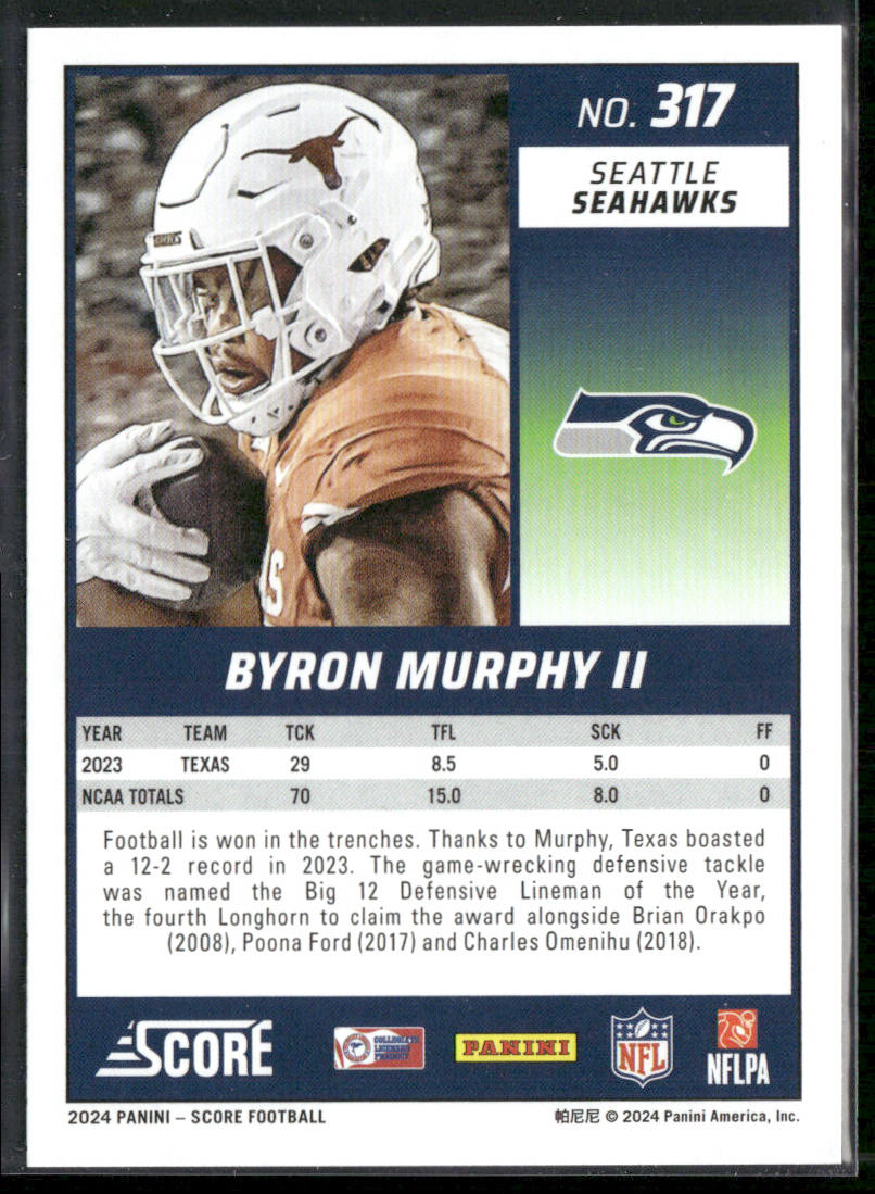 Byron Murphy II 2024 Score #317 RC Seattle Seahawks
