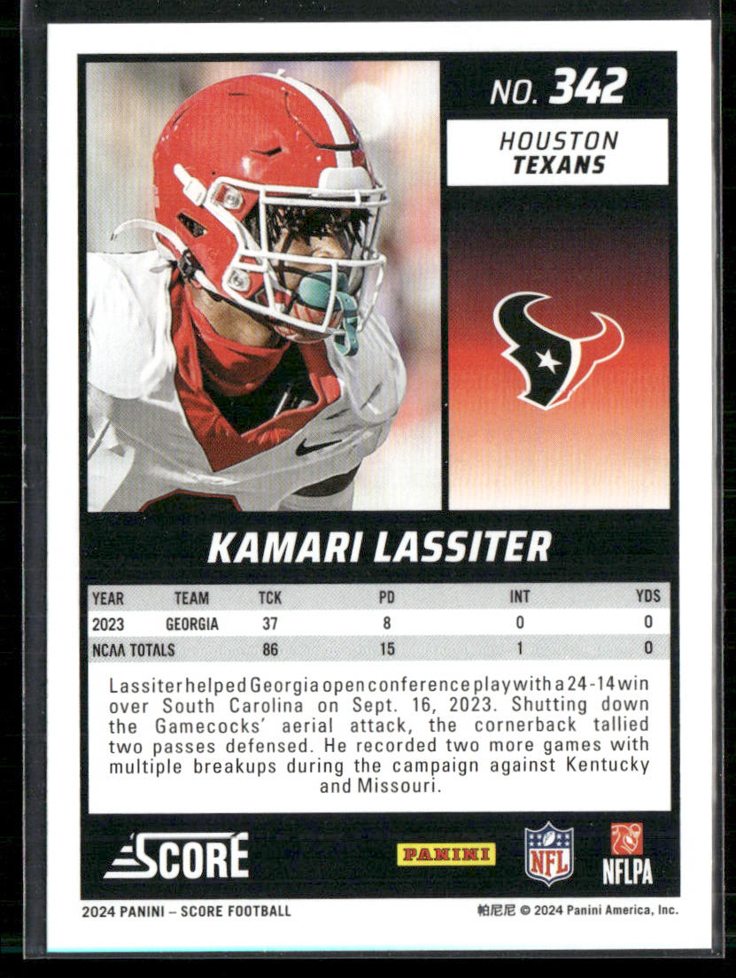 Kamari Lassiter 2024 Score #342 RC Houston Texans