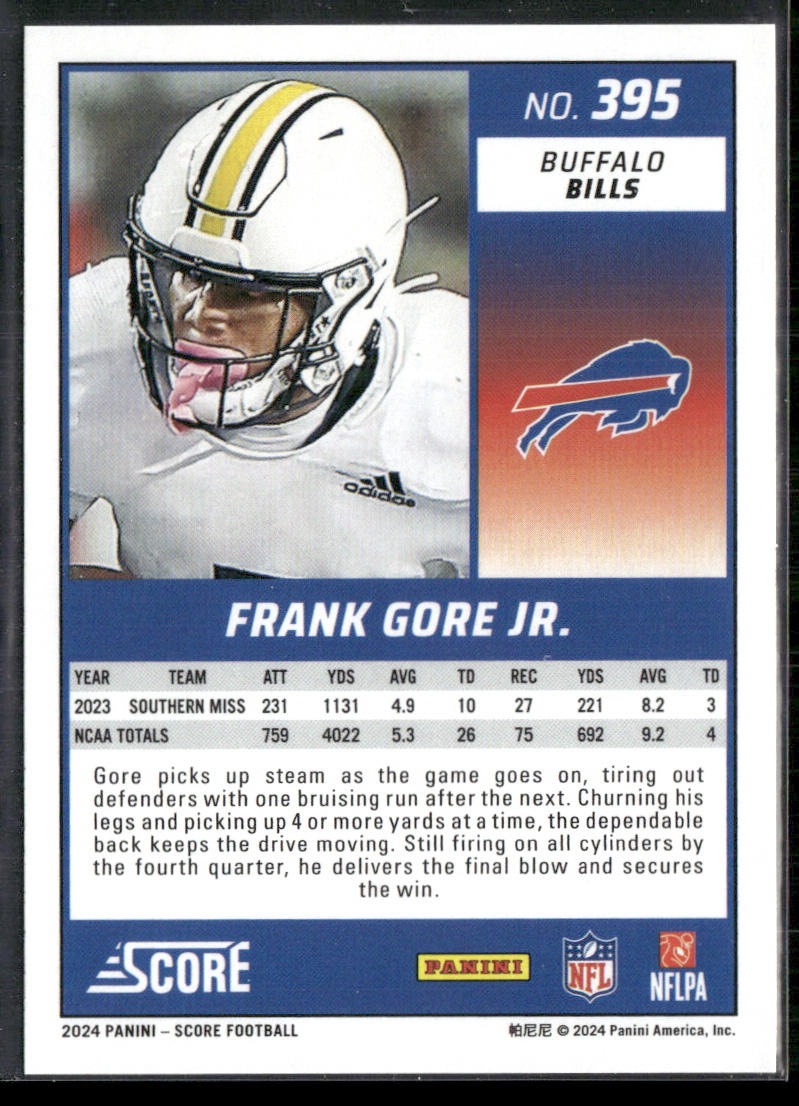 Frank Gore Jr. 2024 Score #395 RC Buffalo Bills