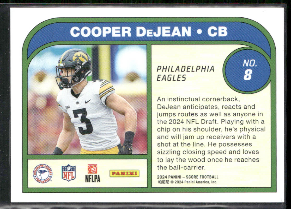 Cooper DeJean 2024 Score Protential #8 Philadelphia Eagles