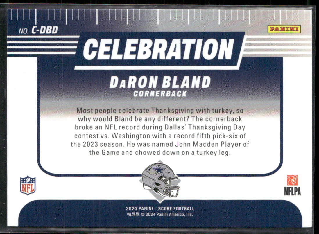 DaRon Bland 2024 Score Celebration #C-DBD Dallas Cowboys