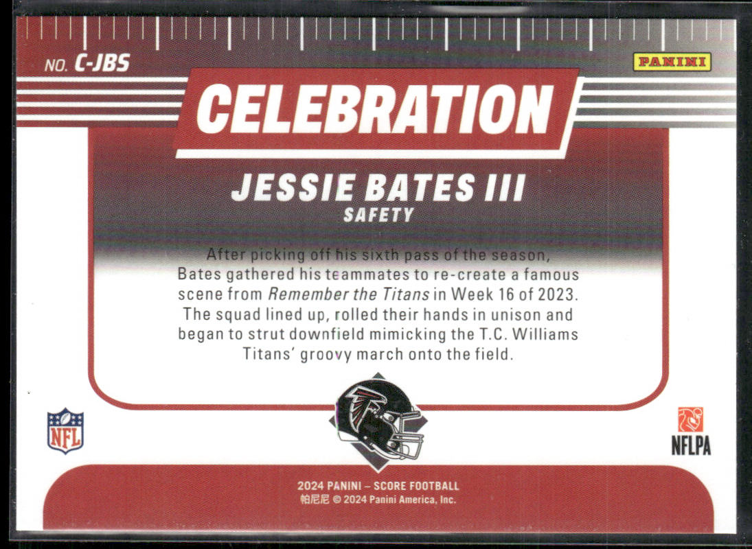 Jessie Bates III 2024 Score Celebration #C-JBS Atlanta Falcons