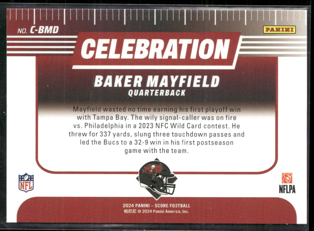 Baker Mayfield 2024 Score Celebration #C-BMD Tampa Bay Buccaneers