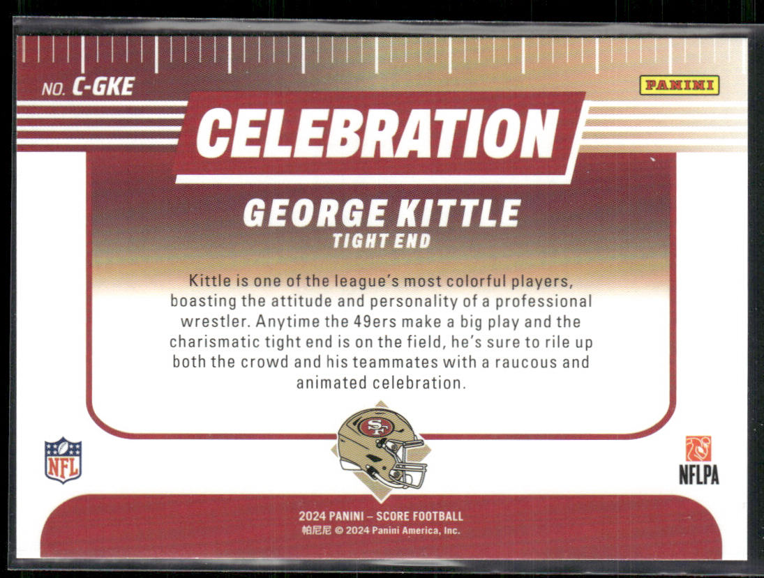 George Kittle 2024 Score Celebration #C-GKE San Francisco 49ers
