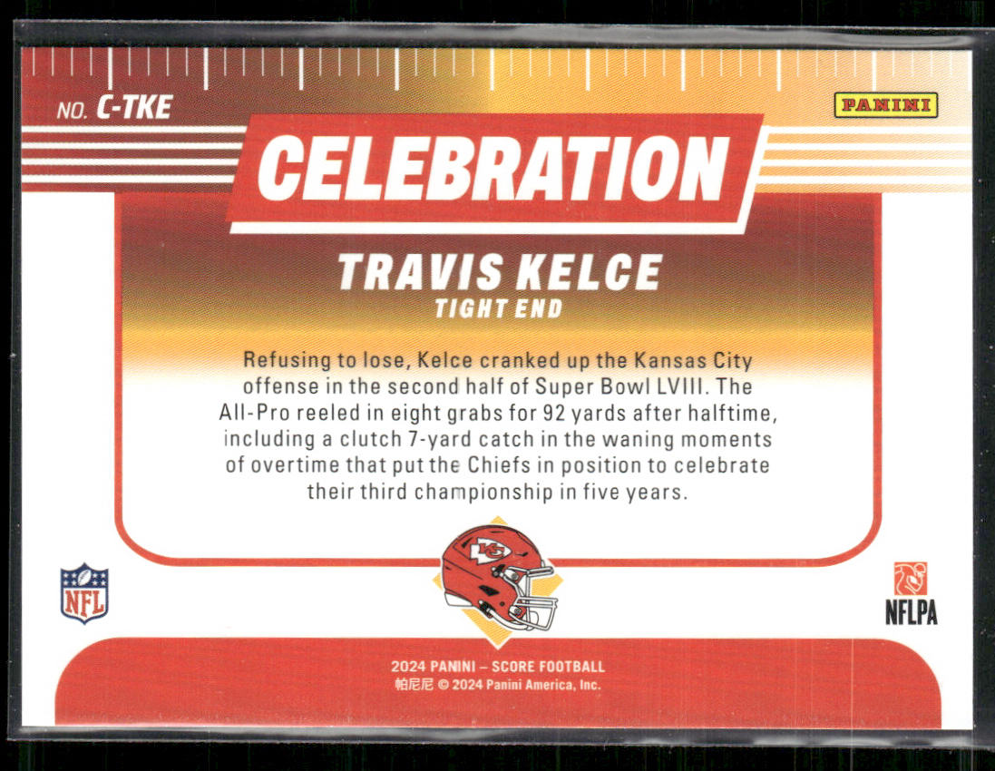 Travis Kelce 2024 Score Celebration #C-TKE Kansas City Chiefs