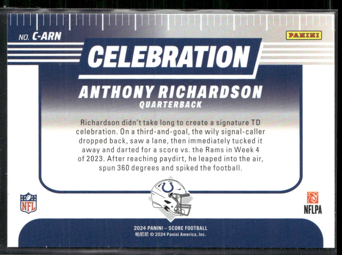 Anthony Richardson 2024 Score Celebration #C-ARN Indianapolis Colts
