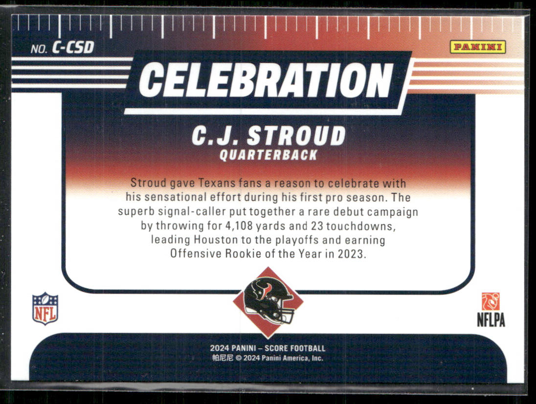 C.J. Stroud 2024 Score Celebration #C-CSD Houston Texans