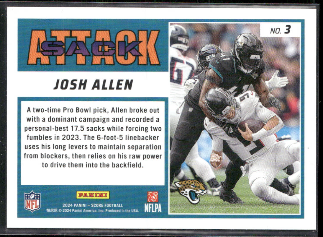 Josh Allen 2024 Score Sack Attack #3 Jacksonville Jaguars