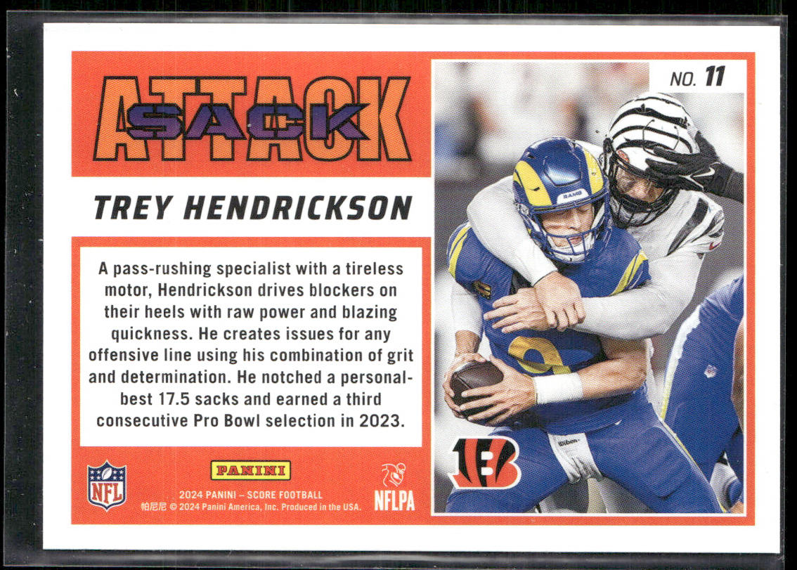 Trey Hendrickson 2024 Score Sack Attack #11 Cincinnati Bengals