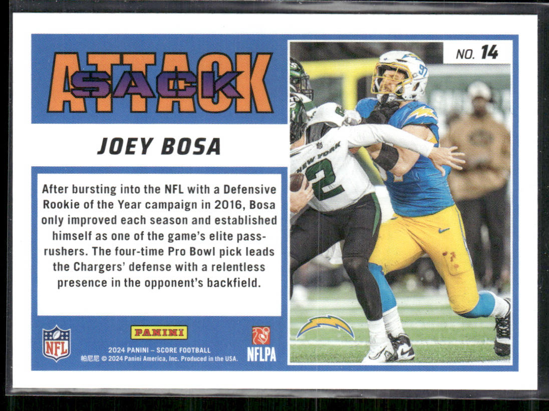 Joey Bosa 2024 Score Sack Attack #14 Los Angeles Chargers