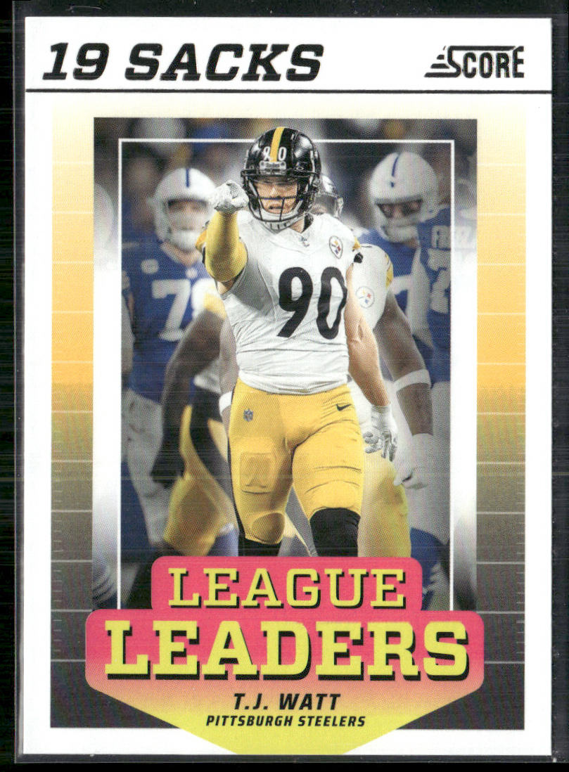 T.J. Watt 2024 Score League Leaders #LL-TWT Pittsburgh Steelers