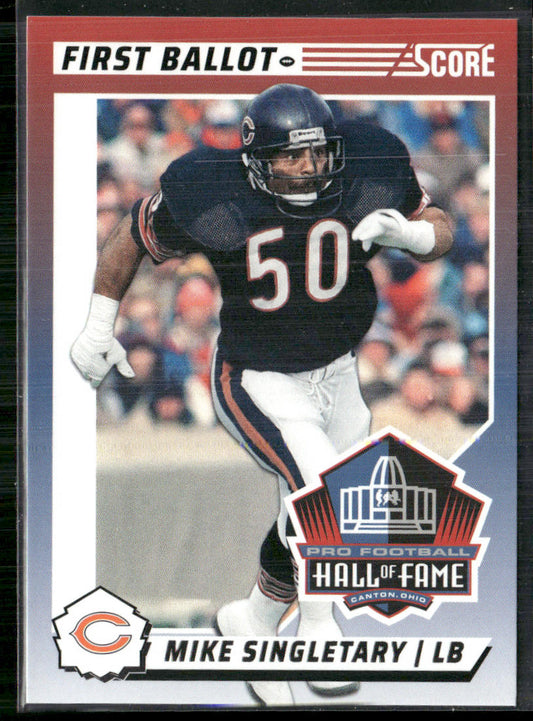 Mike Singletary 2024 Score First Ballot #4 Chicago Bears