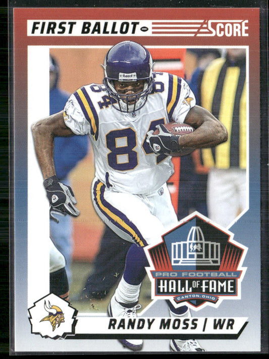 Randy Moss 2024 Score First Ballot #6 Minnesota Vikings