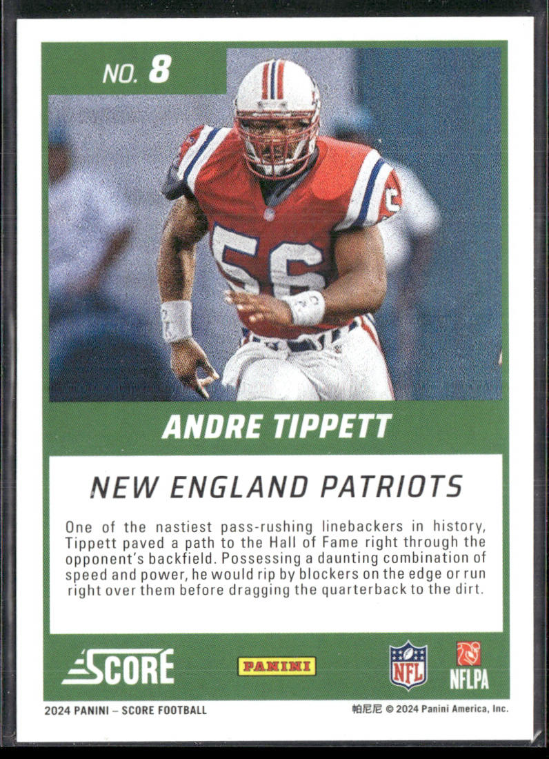 Andre Tippett 2024 Score First Ballot #8 New England Patriots