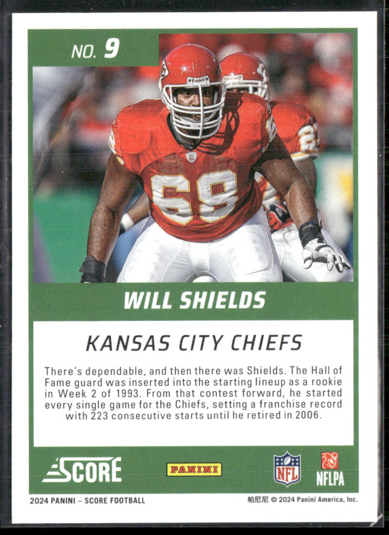 Will Shields 2024 Score First Ballot #9 Kansas City Chiefs
