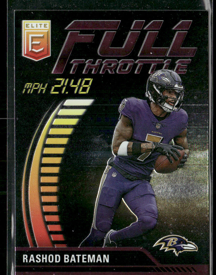 Rashod Bateman 2023 Donruss Elite Full Throttle Pink #FT-RB Baltimore Ravens