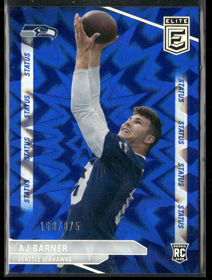 A.J. Barner 2024 Donruss Elite Status Explosion #132 SN,RC Seattle Seahawks