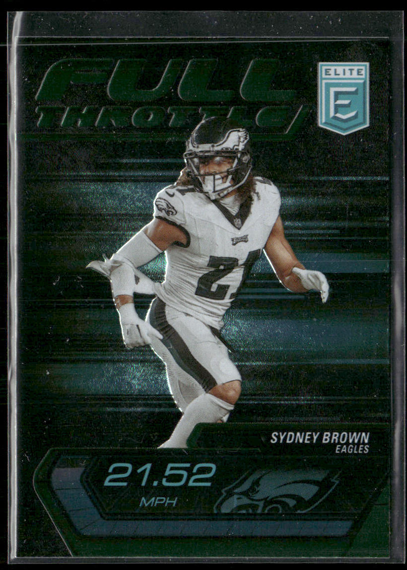 Sydney Brown 2024 Donruss Elite Full Throttle Green #10 Philadelphia Eagles