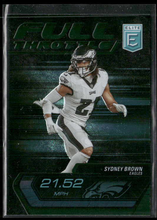 Sydney Brown 2024 Donruss Elite Full Throttle Green #10 Philadelphia Eagles