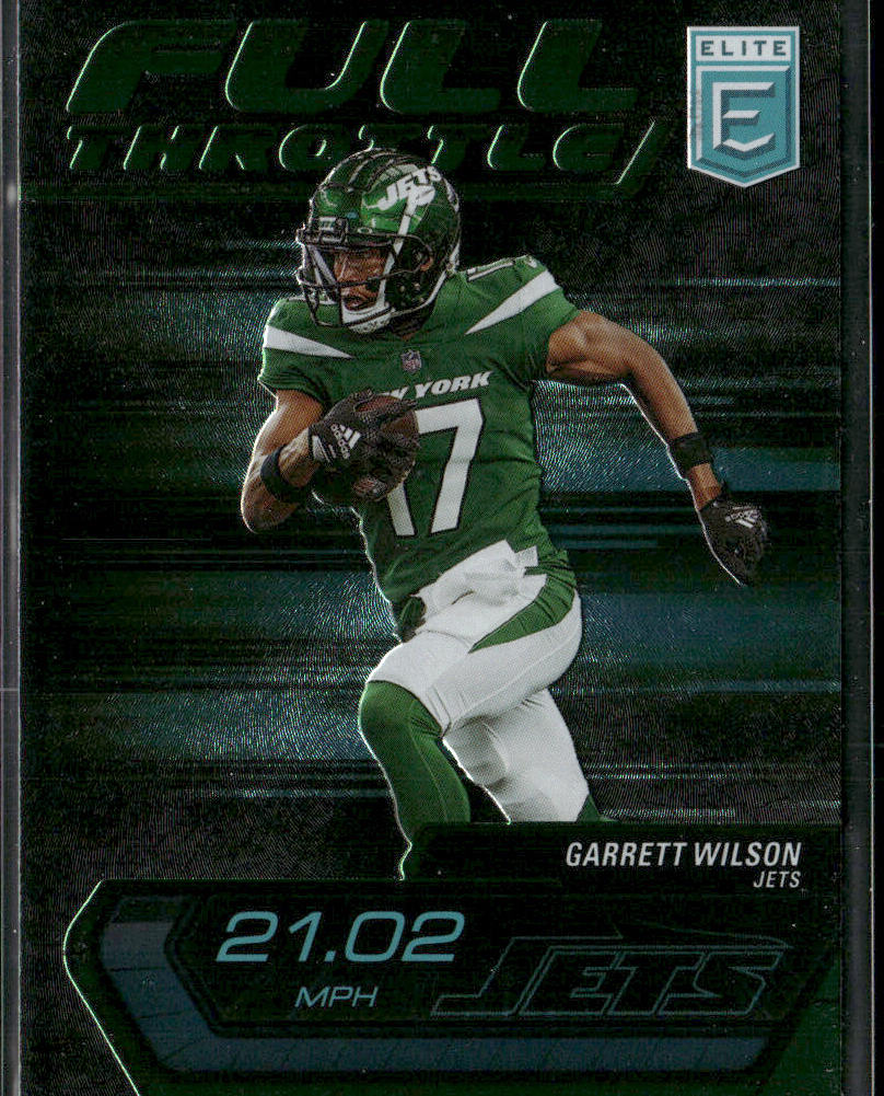 Garrett Wilson 2024 Donruss Elite Full Throttle Green #19 New York Jets
