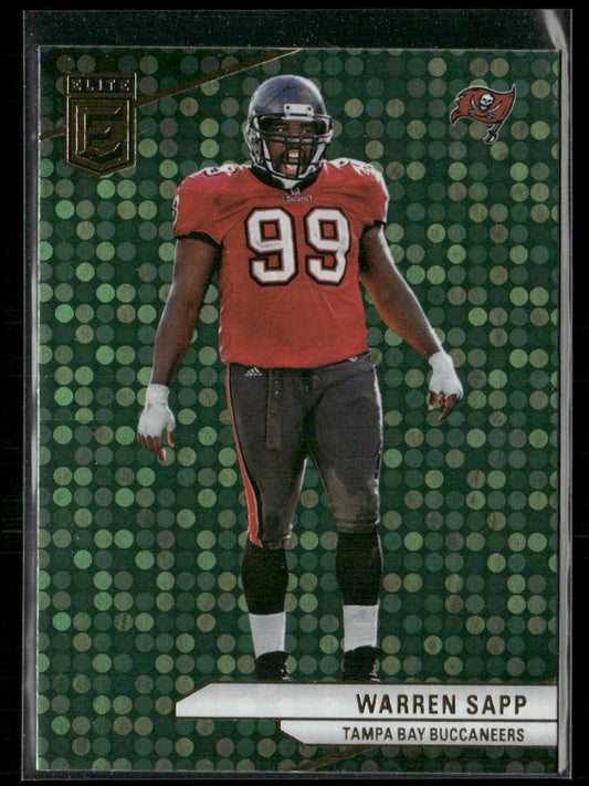 Warren Sapp 2024 Donruss Elite Green Disco #83 Tampa Bay Buccaneers