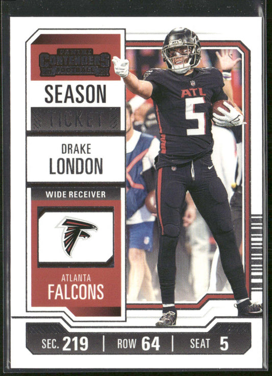 Drake London 2023 Panini Contenders #5 Atlanta Falcons