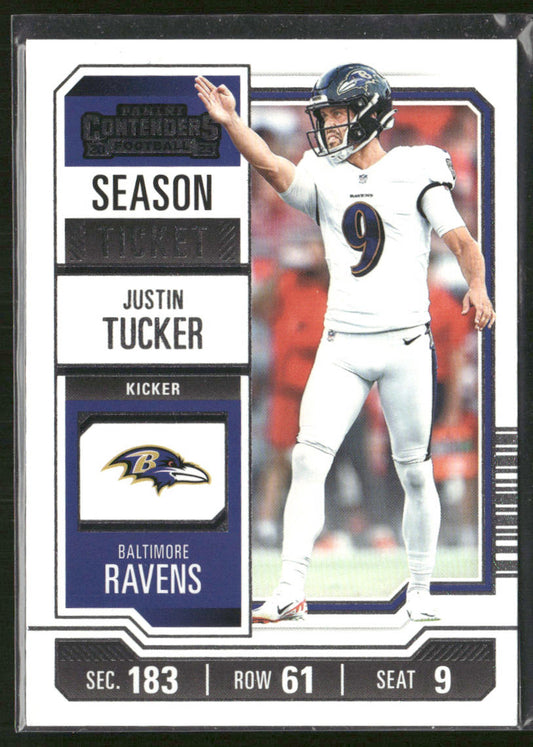 Justin Tucker 2023 Panini Contenders #7 Baltimore Ravens