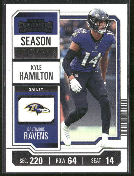 Kyle Hamilton 2023 Panini Contenders #8 Baltimore Ravens