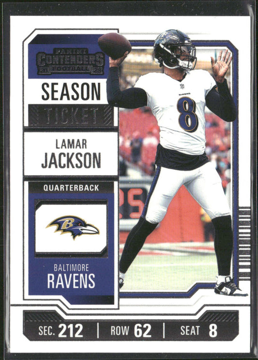 Lamar Jackson 2023 Panini Contenders #9 Baltimore Ravens