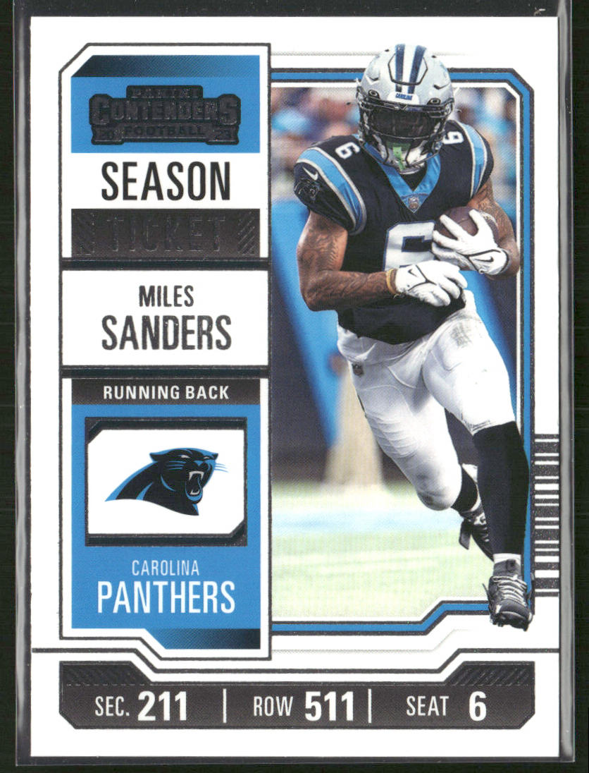 Miles Sanders 2023 Panini Contenders #16 Carolina Panthers