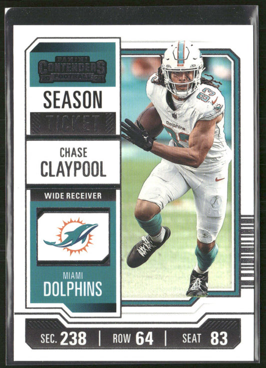 Chase Claypool 2023 Panini Contenders #17 Miami Dolphins