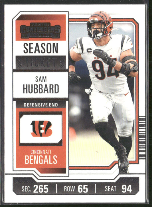 Sam Hubbard 2023 Panini Contenders #23 Cincinnati Bengals