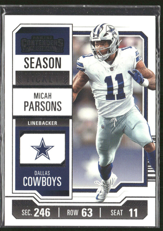 Micah Parsons 2023 Panini Contenders #29 Dallas Cowboys