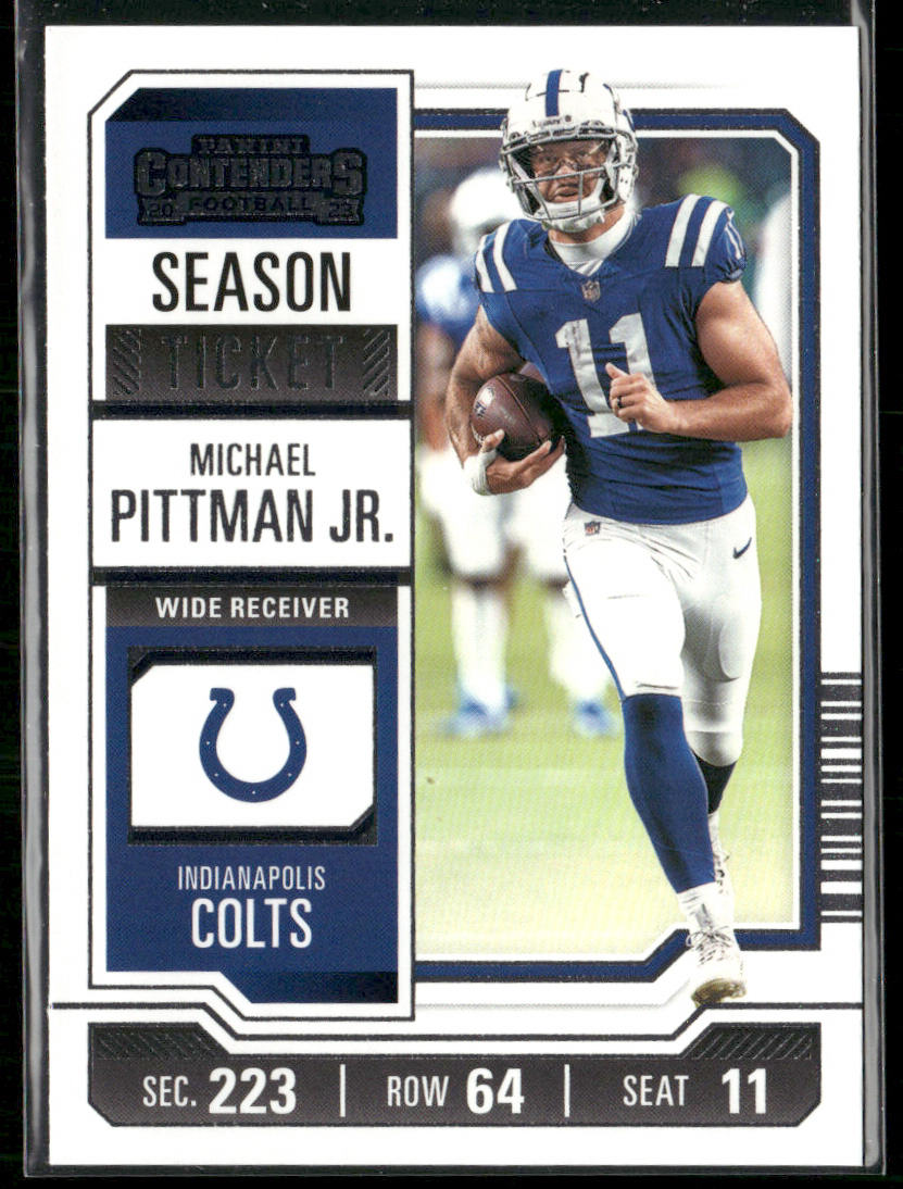 Michael Pittman Jr. 2023 Panini Contenders #44 Indianapolis Colts