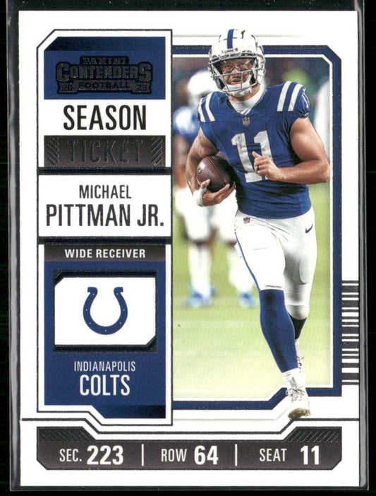 Michael Pittman Jr. 2023 Panini Contenders #44 Indianapolis Colts