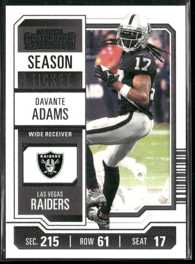 Davante Adams 2023 Panini Contenders Season Ticket Retail #53 Las Vegas Raiders