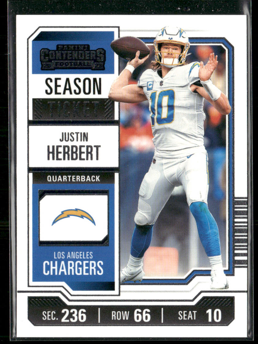 Justin Herbert 2023 Panini Contenders #59 Los Angeles Chargers