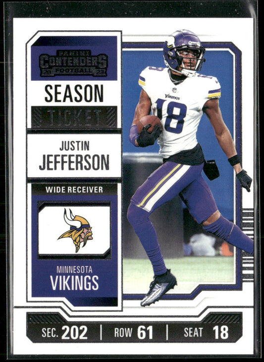 Justin Jefferson 2023 Panini Contenders #67 Minnesota Vikings