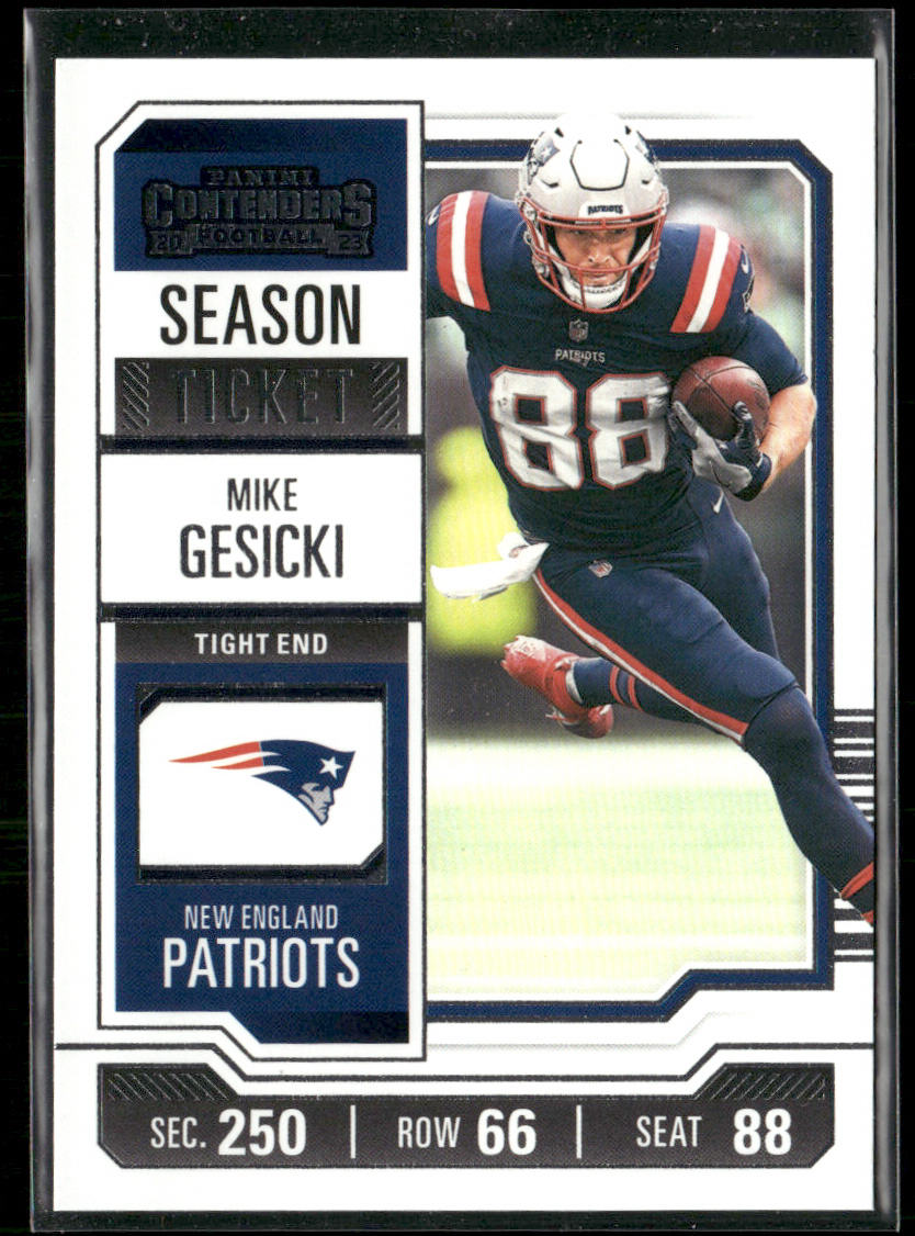 Mike Gesicki 2023 Panini Contenders #70 New England Patriots