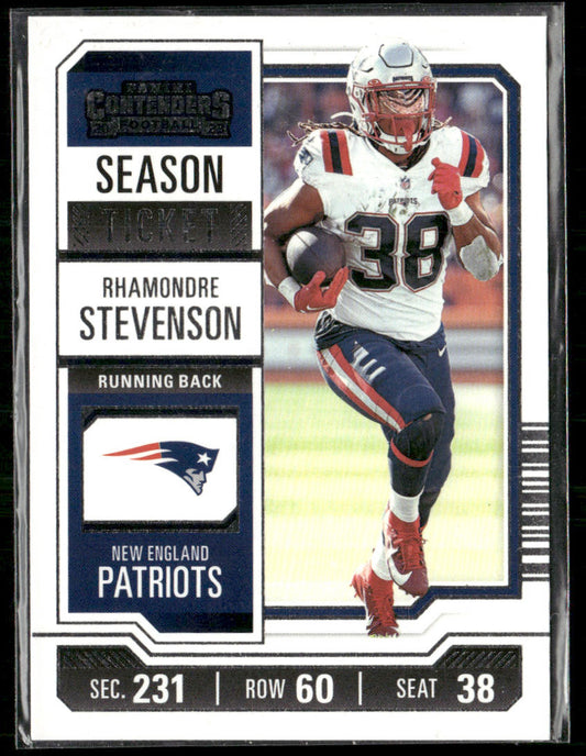Rhamondre Stevenson 2023 Panini Contenders #71 New England Patriots