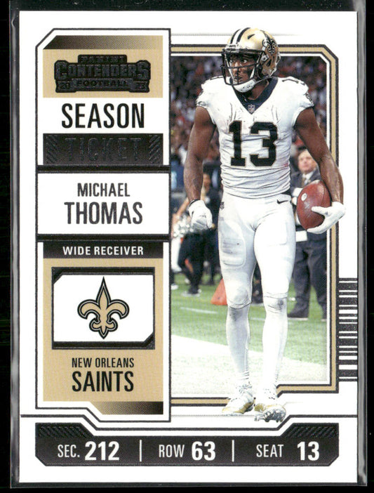 Michael Thomas 2023 Panini Contenders #74 New Orleans Saints