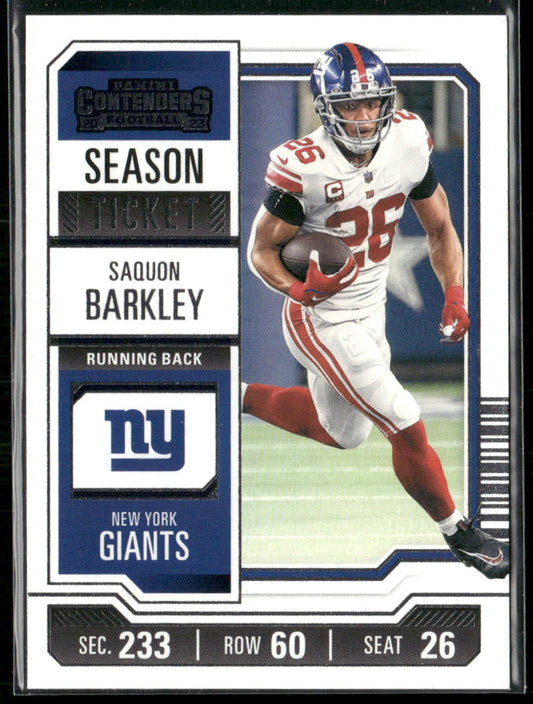Saquon Barkley 2023 Panini Contenders Season Ticket Retail #77 New York Giants