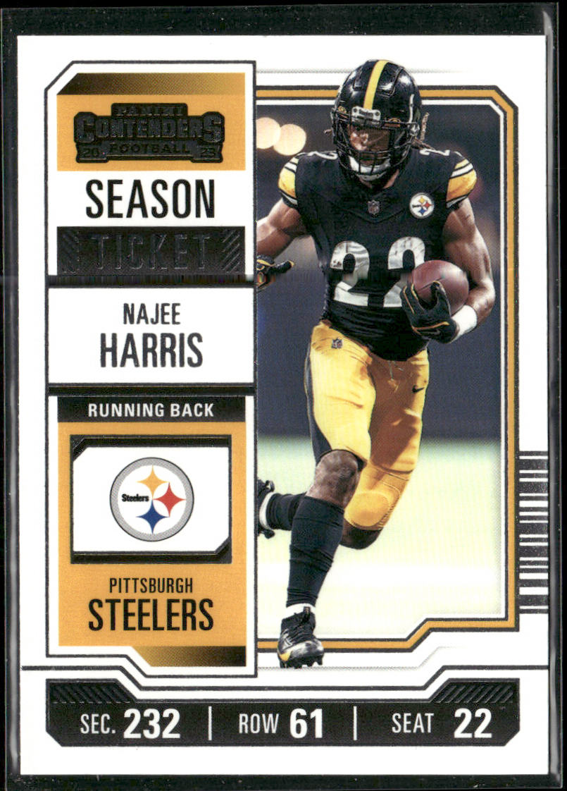 Najee Harris 2023 Panini Contenders #84 Pittsburgh Steelers