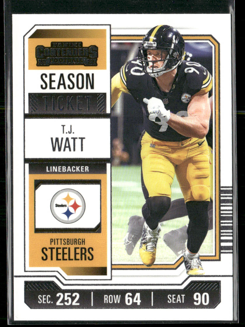 T.J. Watt 2023 Panini Contenders #85 Pittsburgh Steelers