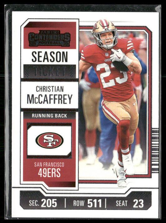 Christian McCaffrey 2023 Panini Contenders #87 San Francisco 49ers
